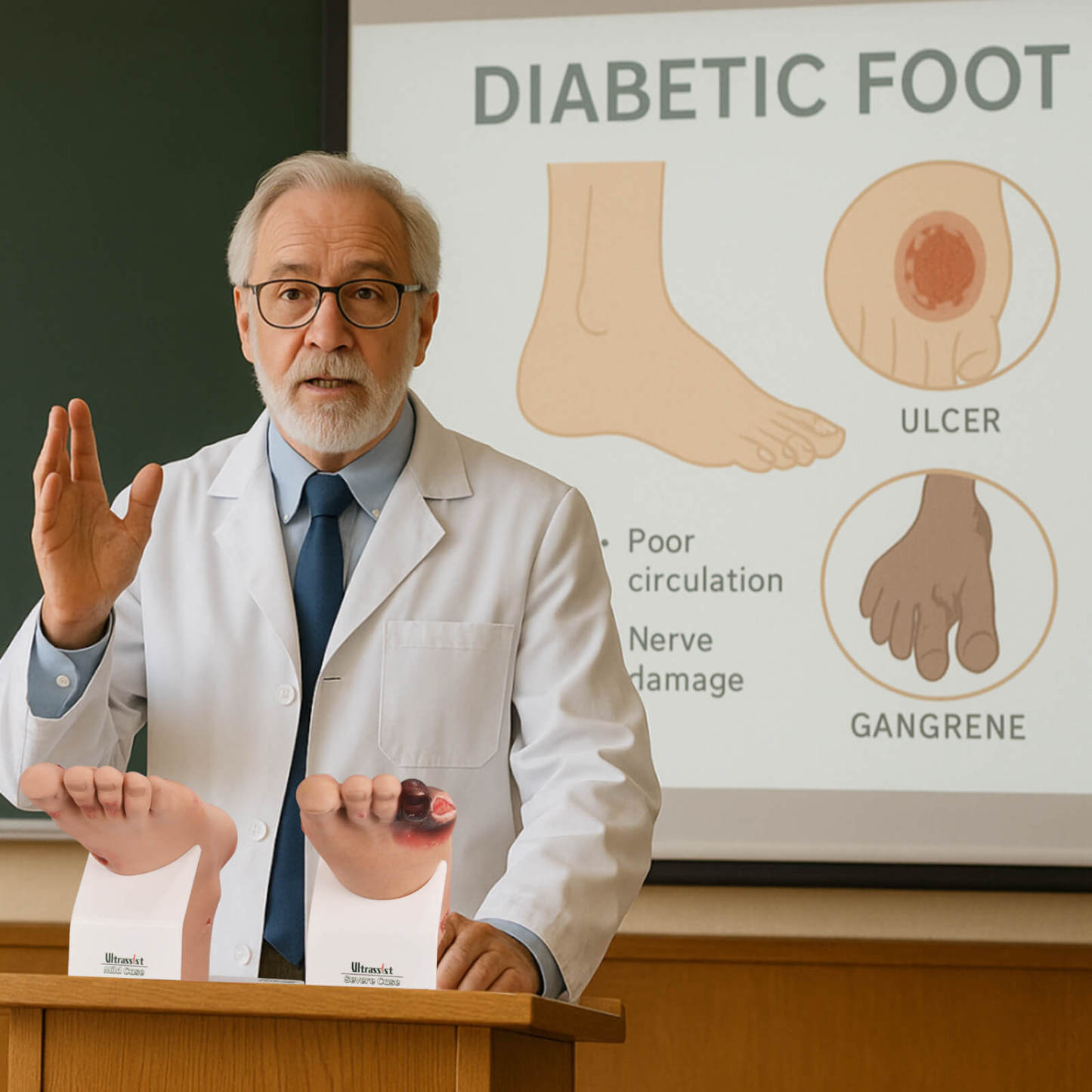 Ultrassist Diabetic Foot Ulcer Model Set, Mild & Severe Stages