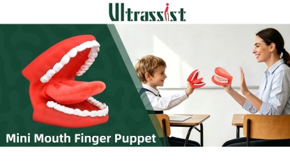 Mini Mouth Finger Puppet with Tongue for Kids Speech Therapy