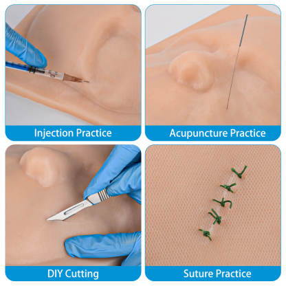 Silicone Face Model for Suture Practice, Injection Training, Acupuncture