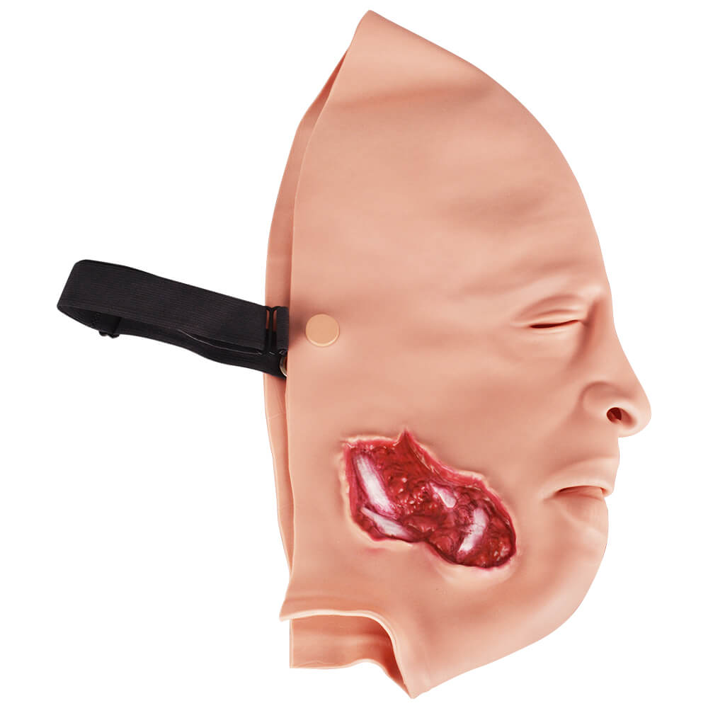 Full-Face Wearable Facial Fracture with Bleeding Model