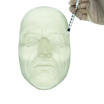 Transparent Mannequin Head for Facial Injection Training
