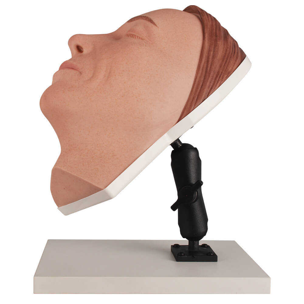 Female Facial Injection Mannequin with Adjustable Base
