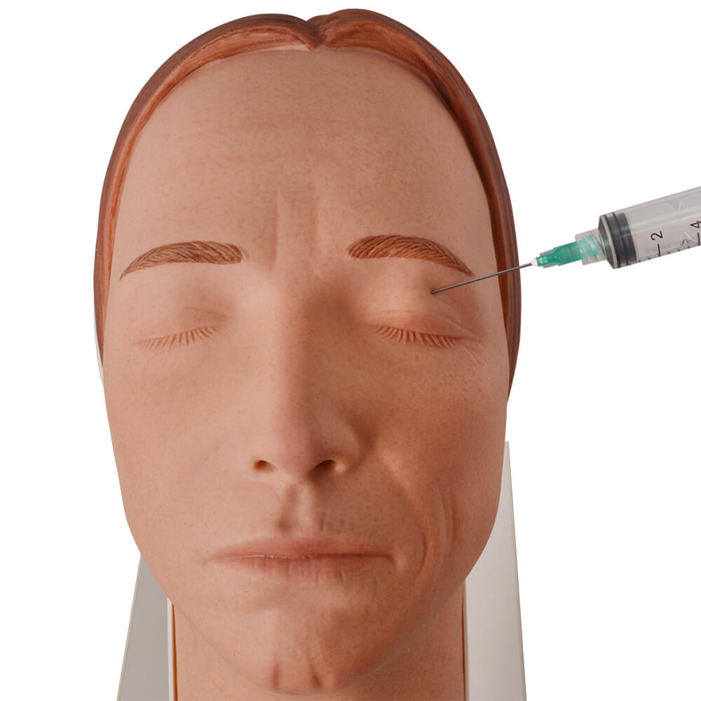 Female Facial Injection Mannequin with Adjustable Base