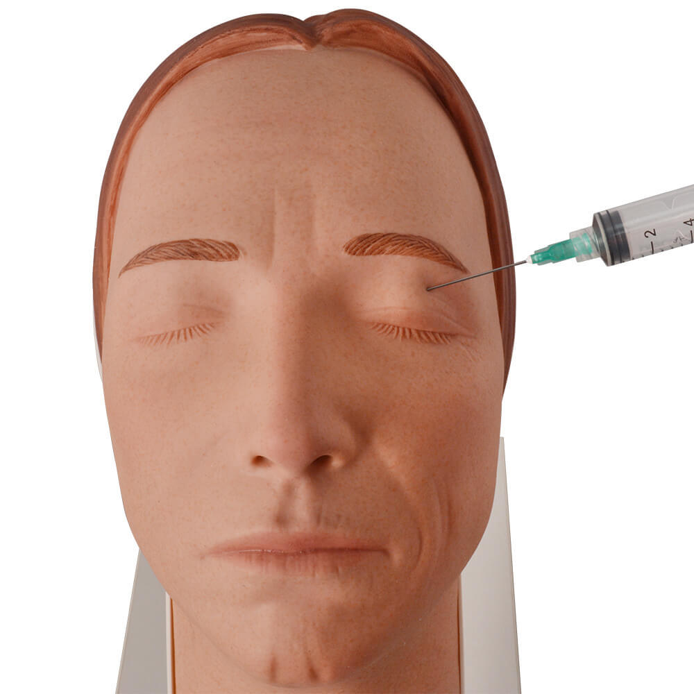 Female Facial Injection Mannequin with Adjustable Base