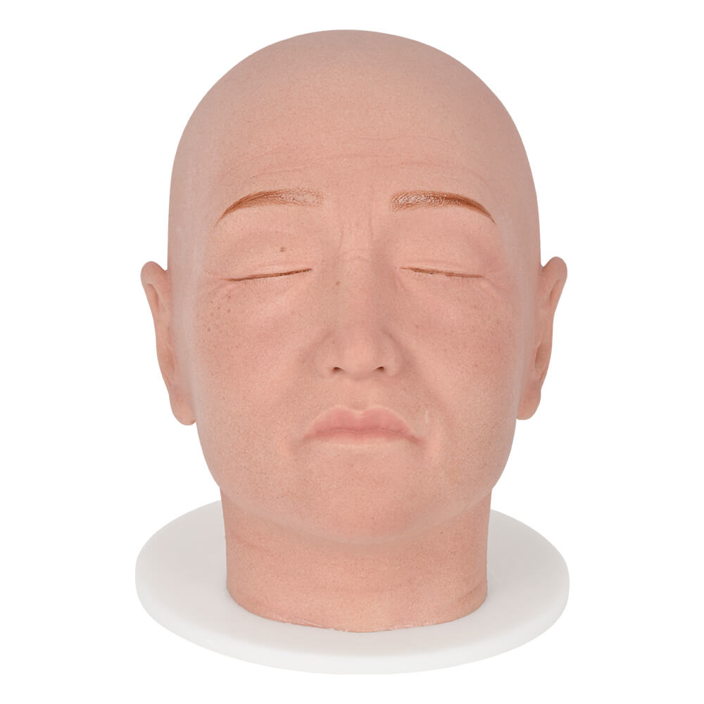 Female Full-Head Facial Injection Training Mannequin with Base