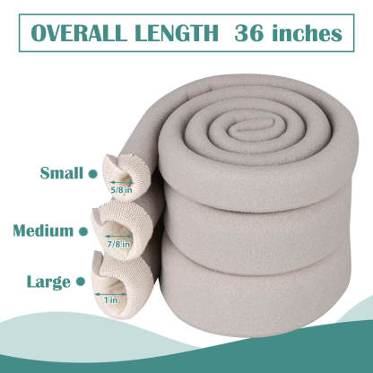 36" Foam Toe Sleeve with Overlap, Grey