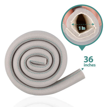 36" Foam Toe Sleeve with Overlap, Grey