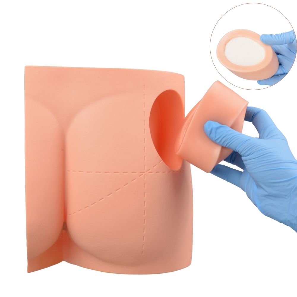 Hip Injection Trainer with Replaceable Pad for Gluteal IM