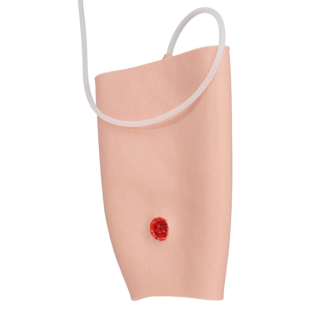 Leg Entry-Exit Gunshot Wound Packing Trainer (Silicone Sleeve)