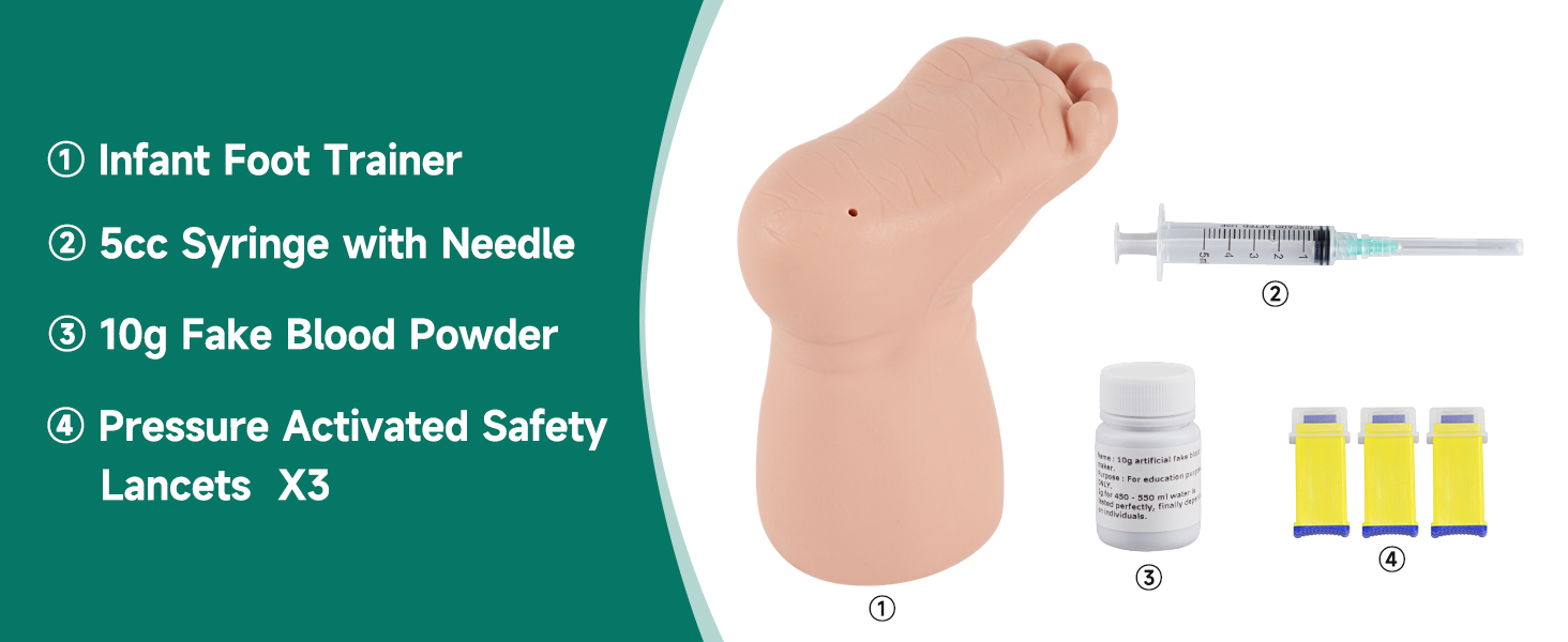Infant Heel Stick Blood Sampling Simulator Training Foot