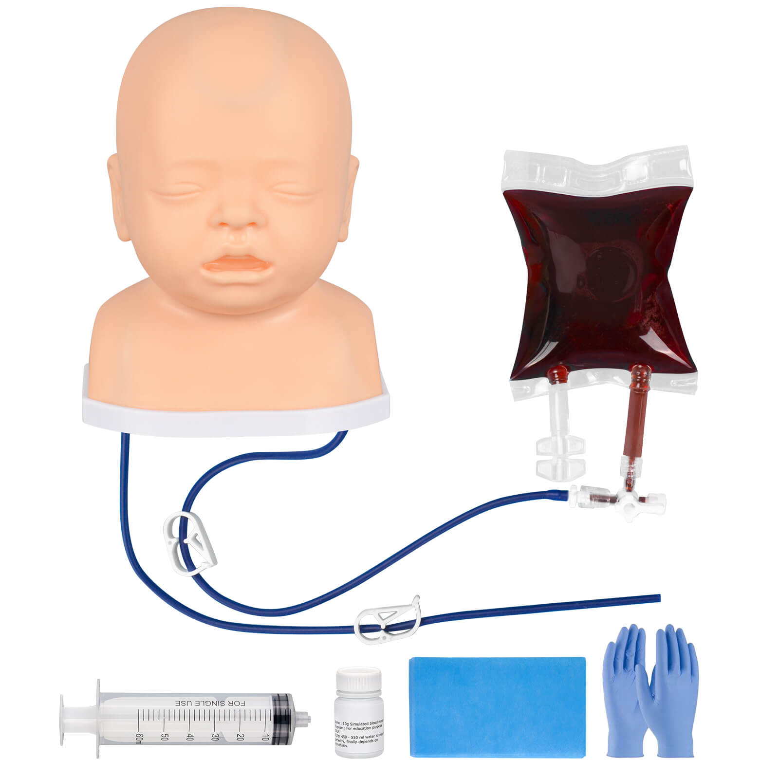 Ultrassist Infant Scalp Vein IV Head Trainer Kit for Pediatric IV Practice