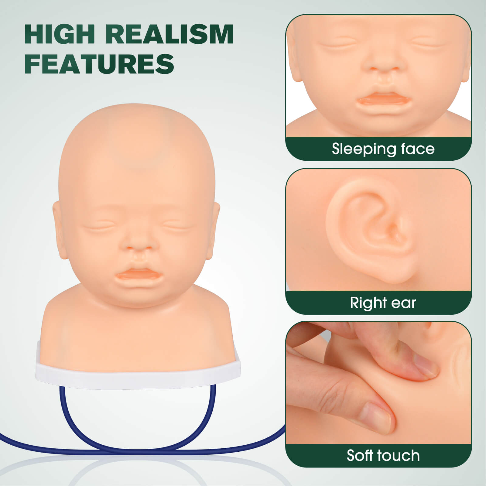 Ultrassist Infant Scalp Vein IV Head Trainer Kit for Pediatric IV Practice