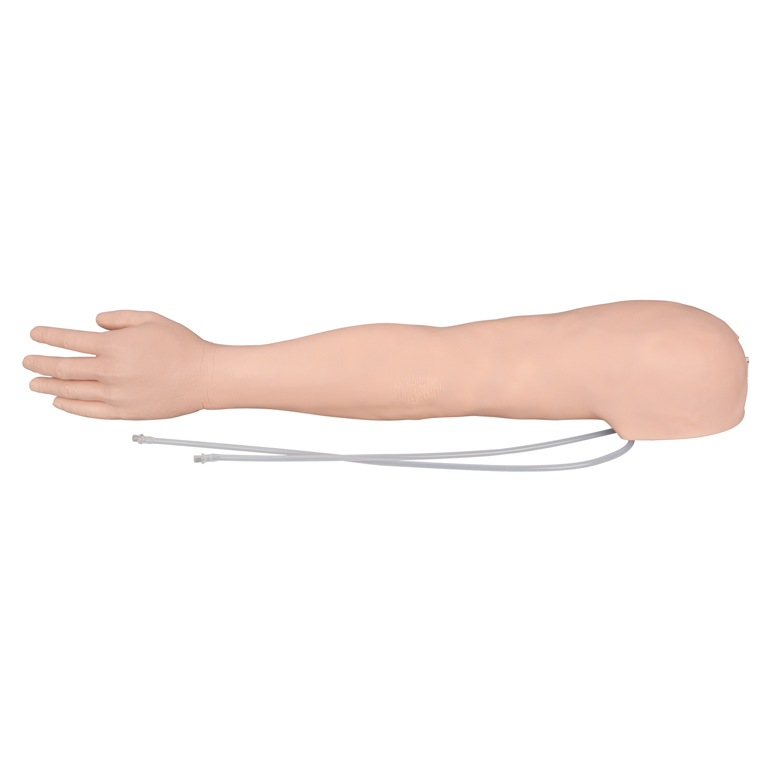 Injection and phlebotomy training arm with simulated blood flow system