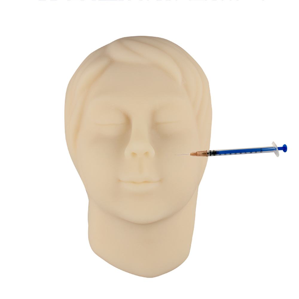 Female Silicone Facial Injection Mannequin Head