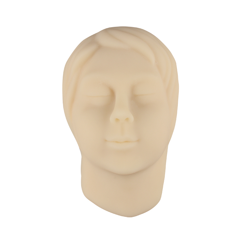 Female Silicone Facial Injection Mannequin Head