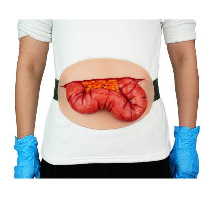 Realistic Large Intestine Evisceration Wound Simulator