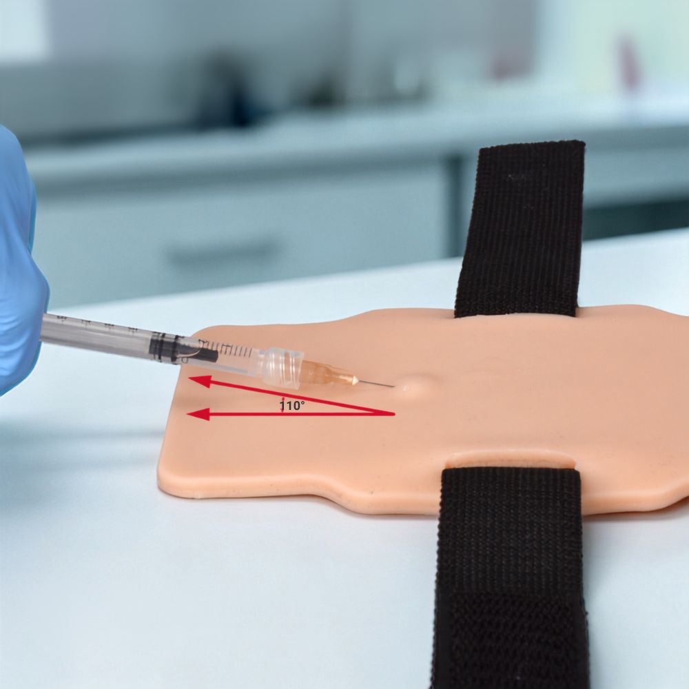 Wearable Intradermal Injection Practice Pad for TB Skin Test Training
