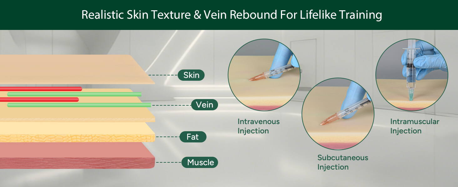 Ultrassist IV Injection Practice Kit for Venipuncture & IV Insertion Training