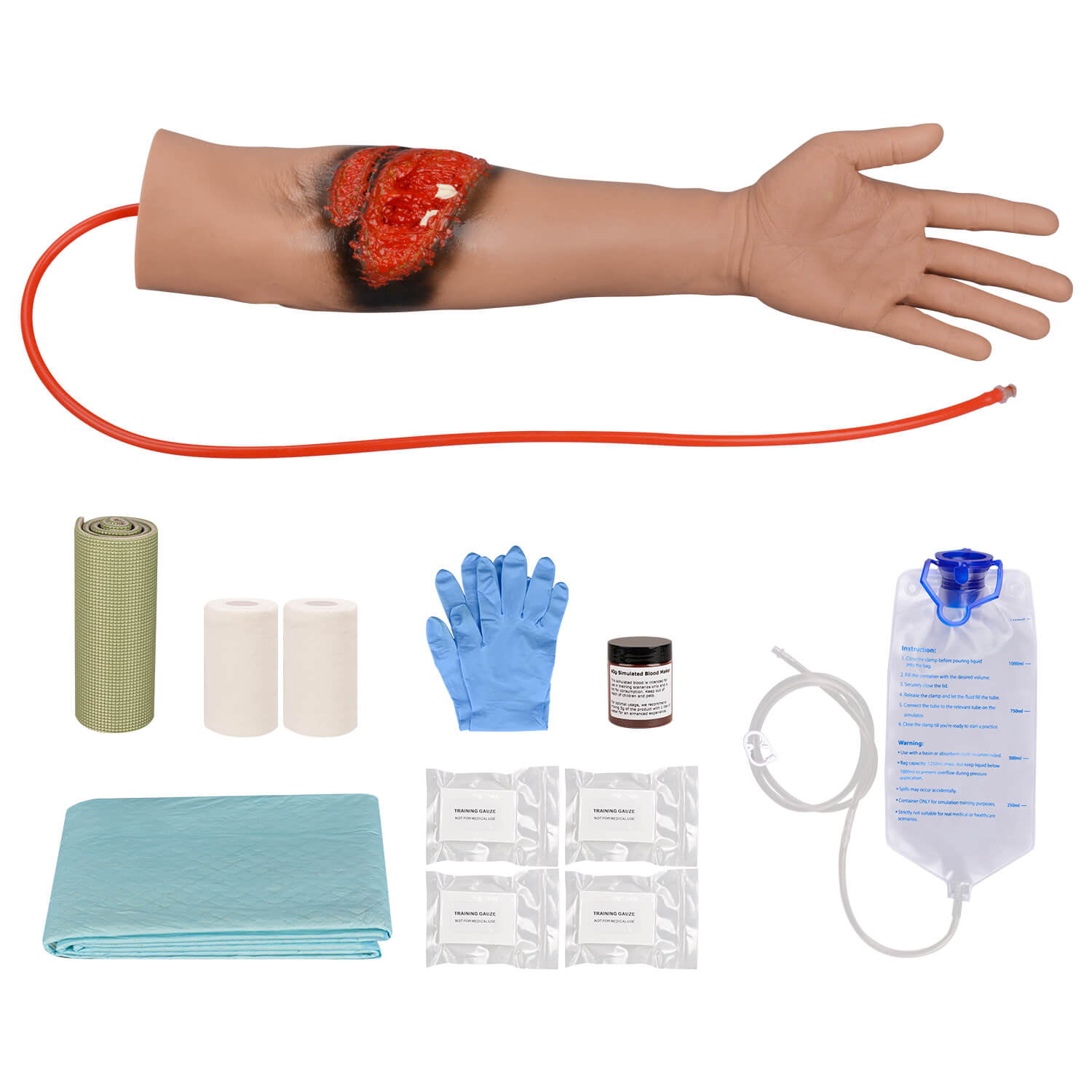 Laceration Wound Packing Arm Trainer with Fracture