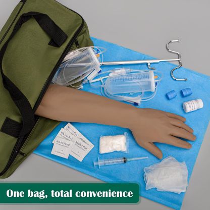 Ultrassist Dark Skin Left IV Training Arm Kit for Phlebotomy & Nursing Practice