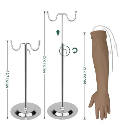 Ultrassist Dark Skin Left IV Training Arm Kit for Phlebotomy & Nursing Practice