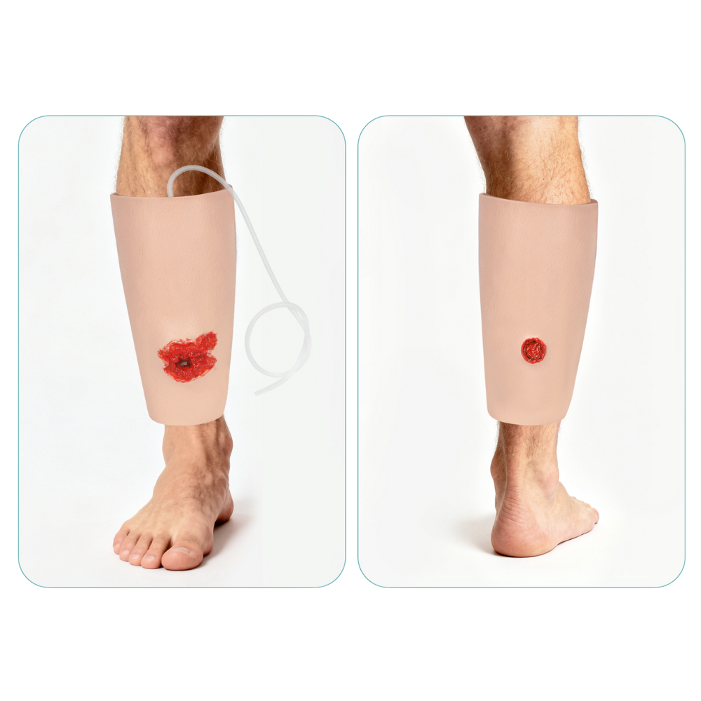 Leg Entry-Exit Gunshot Wound Packing Trainer (Silicone Sleeve)