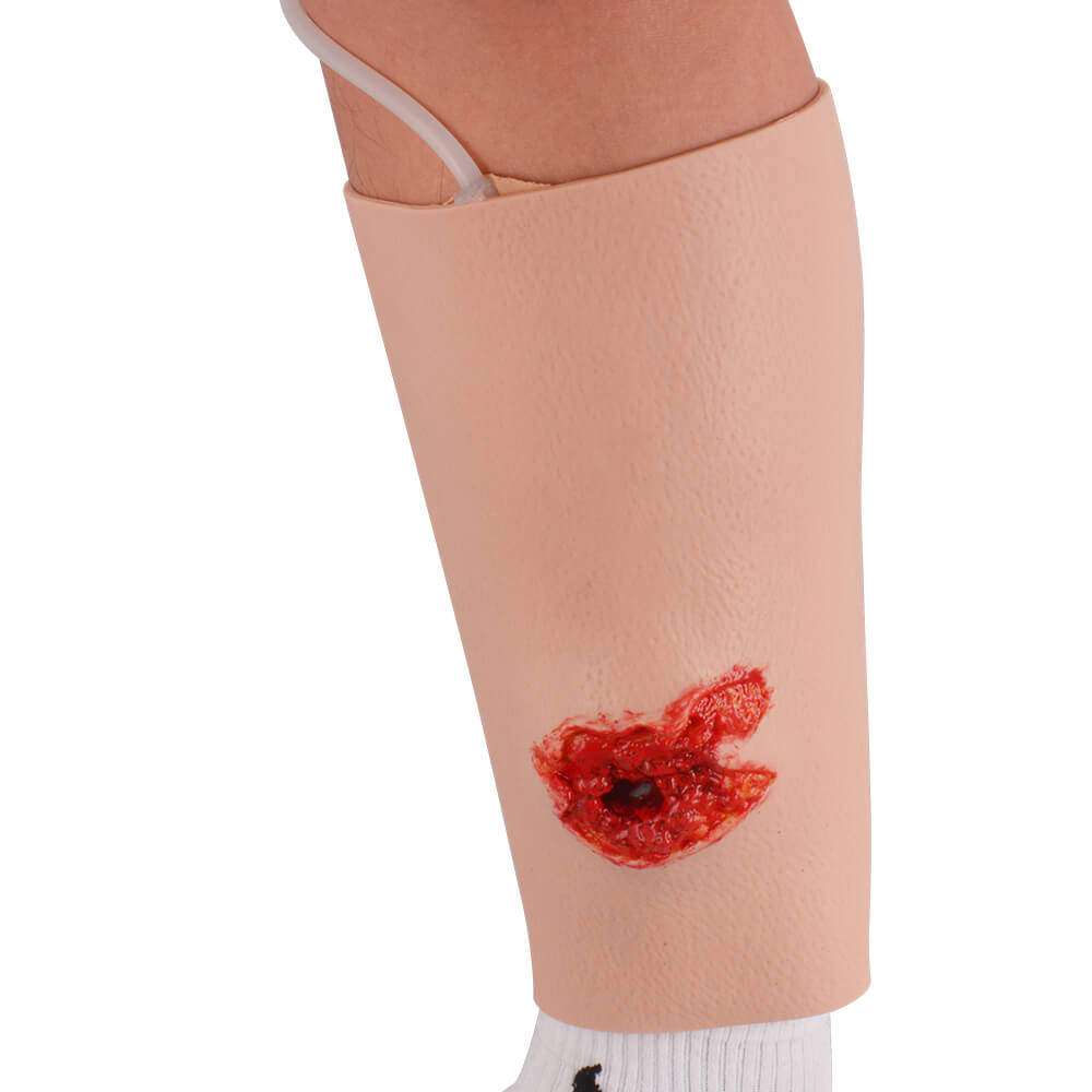 Leg Entry-Exit Gunshot Wound Packing Trainer (Silicone Sleeve)