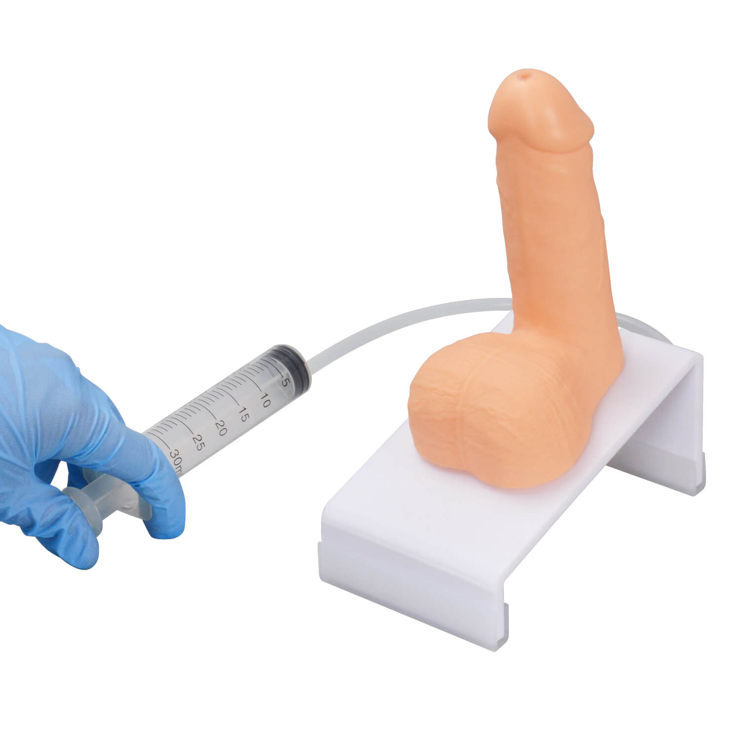 Male Condom Practice Trainer with Fluid Simulation
