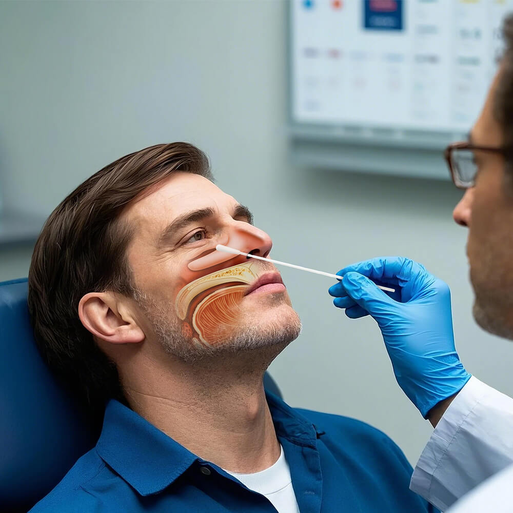 Nasal Cavity Anatomy Model for Surgical Simulation and Swab Practice