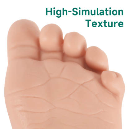 realistic infant foot simulator for heel prick technique training