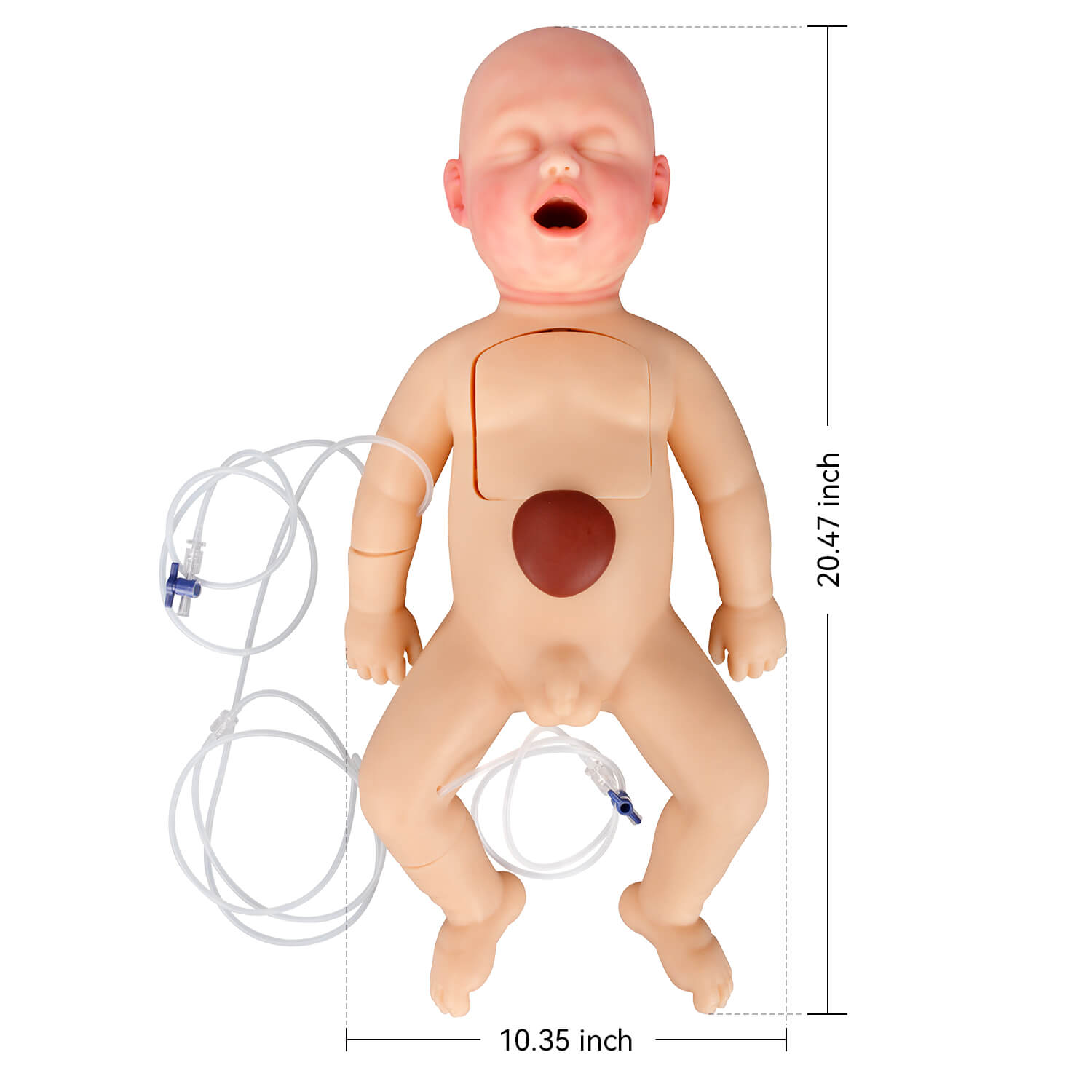 Newborn manikin with unilateral lung collapse training module