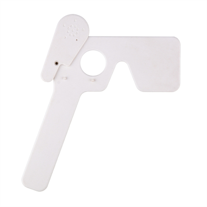 White Lorgnette Pinhole Eye Occluder for Eye Exam (2 Pack)