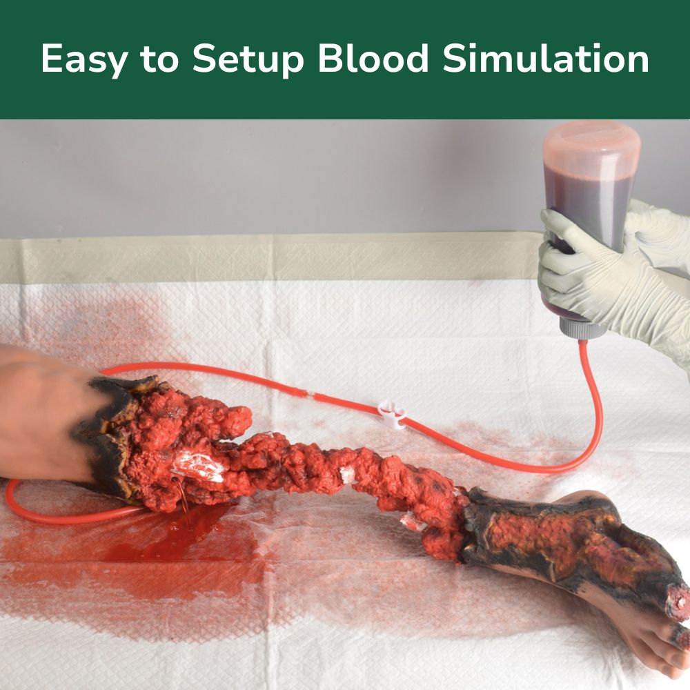 Wearable Partial Leg Amputation Wound Simulator, Right