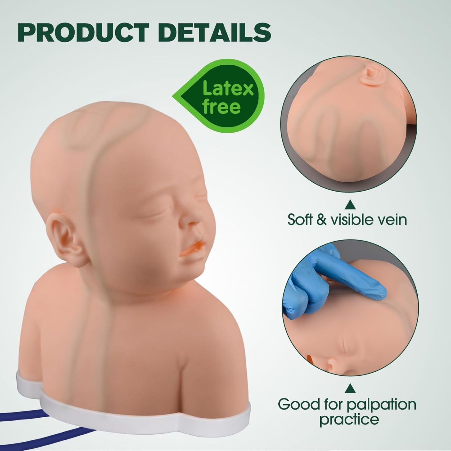 Ultrassist Pediatric IV Practice Head Kit for Scalp IV Training