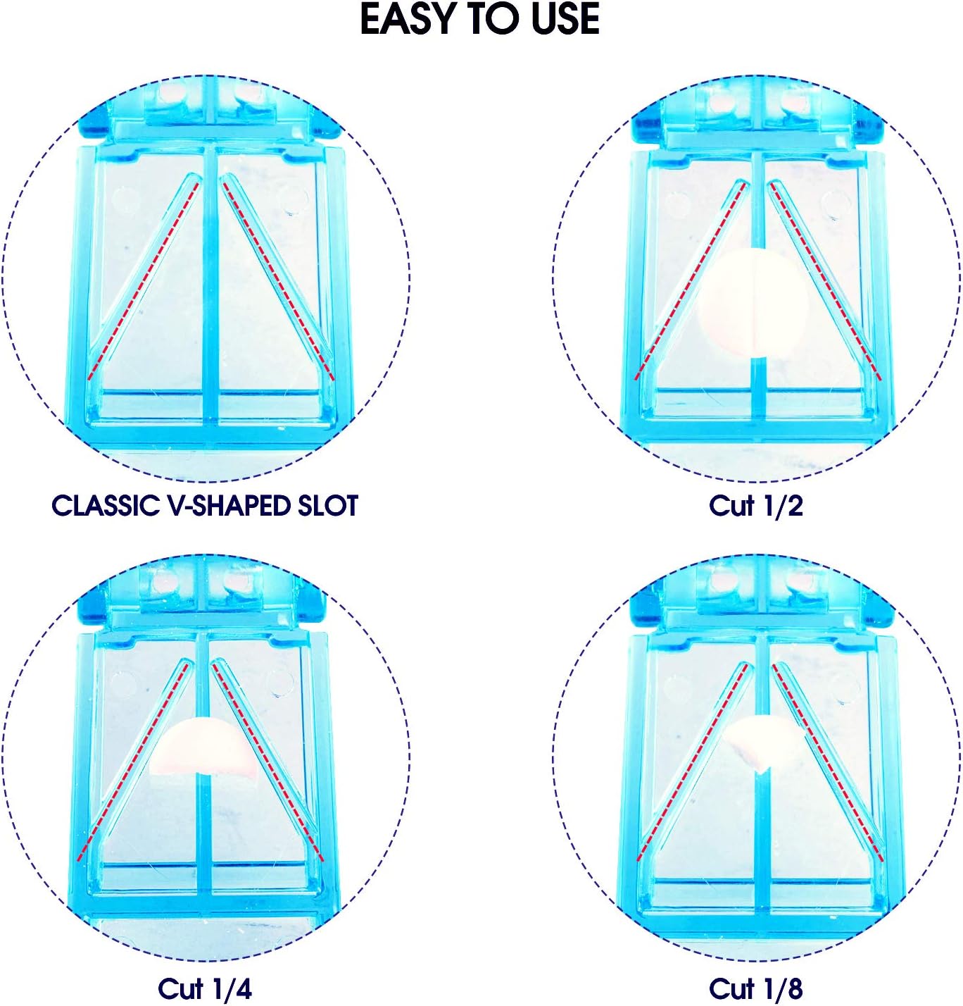 Ultrassist Pill Cutter and Splitter with Dispenser (10 PCs)