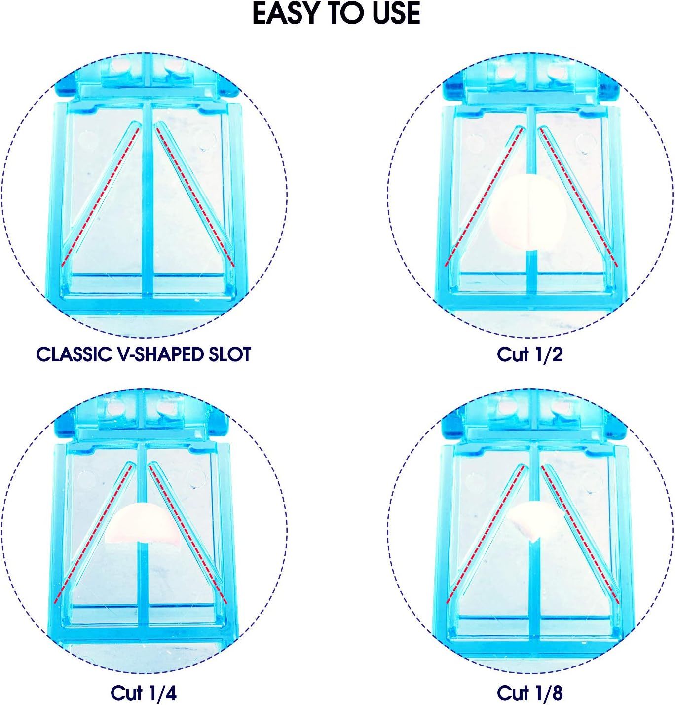 Ultrassist Pill Cutter and Splitter with Dispenser (10 PCs)