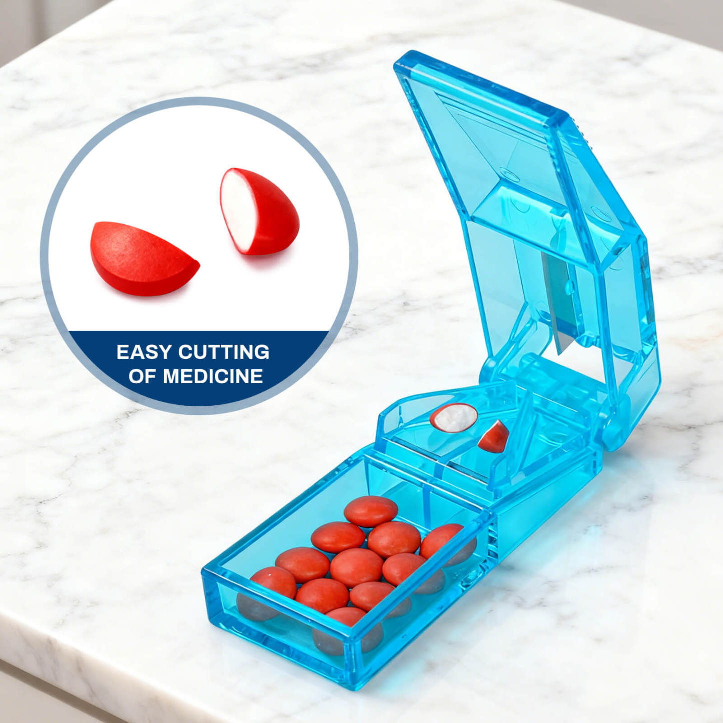 Ultrassist Pill Cutter and Splitter with Dispenser (10 PCs)