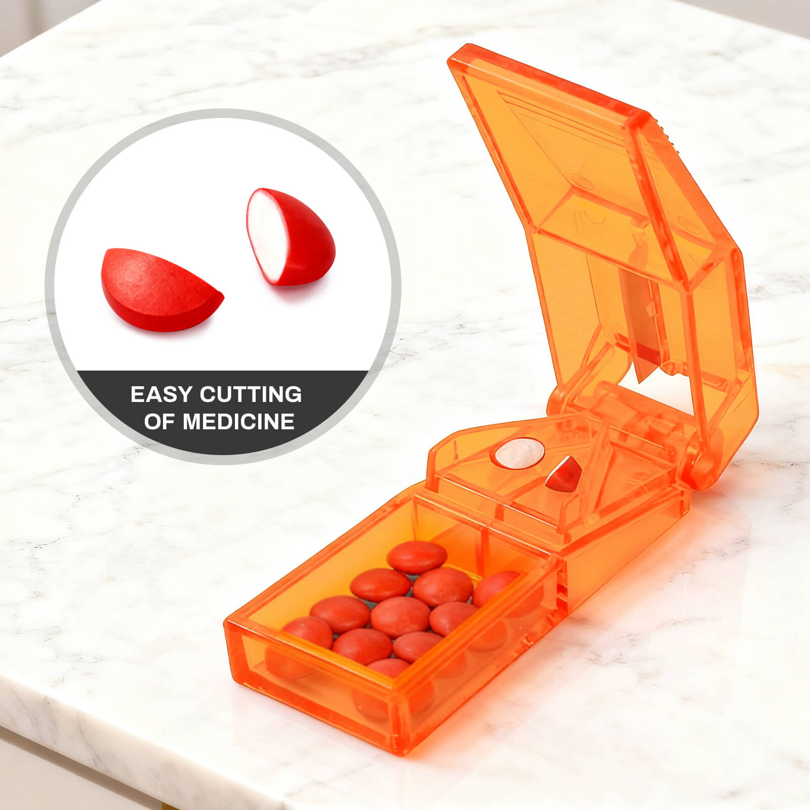 Ultrassist Pill Cutter and Splitter with Dispenser (10 PCs)