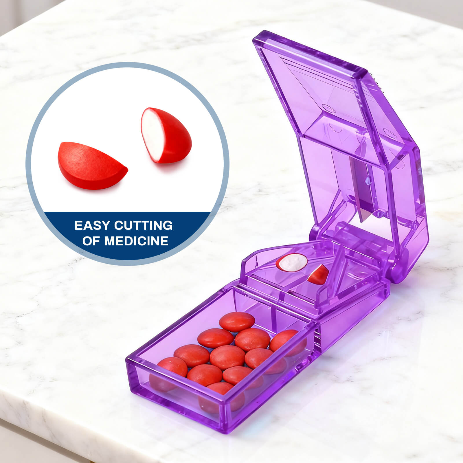 Ultrassist Pill Cutter and Splitter with Dispenser (10 PCs)