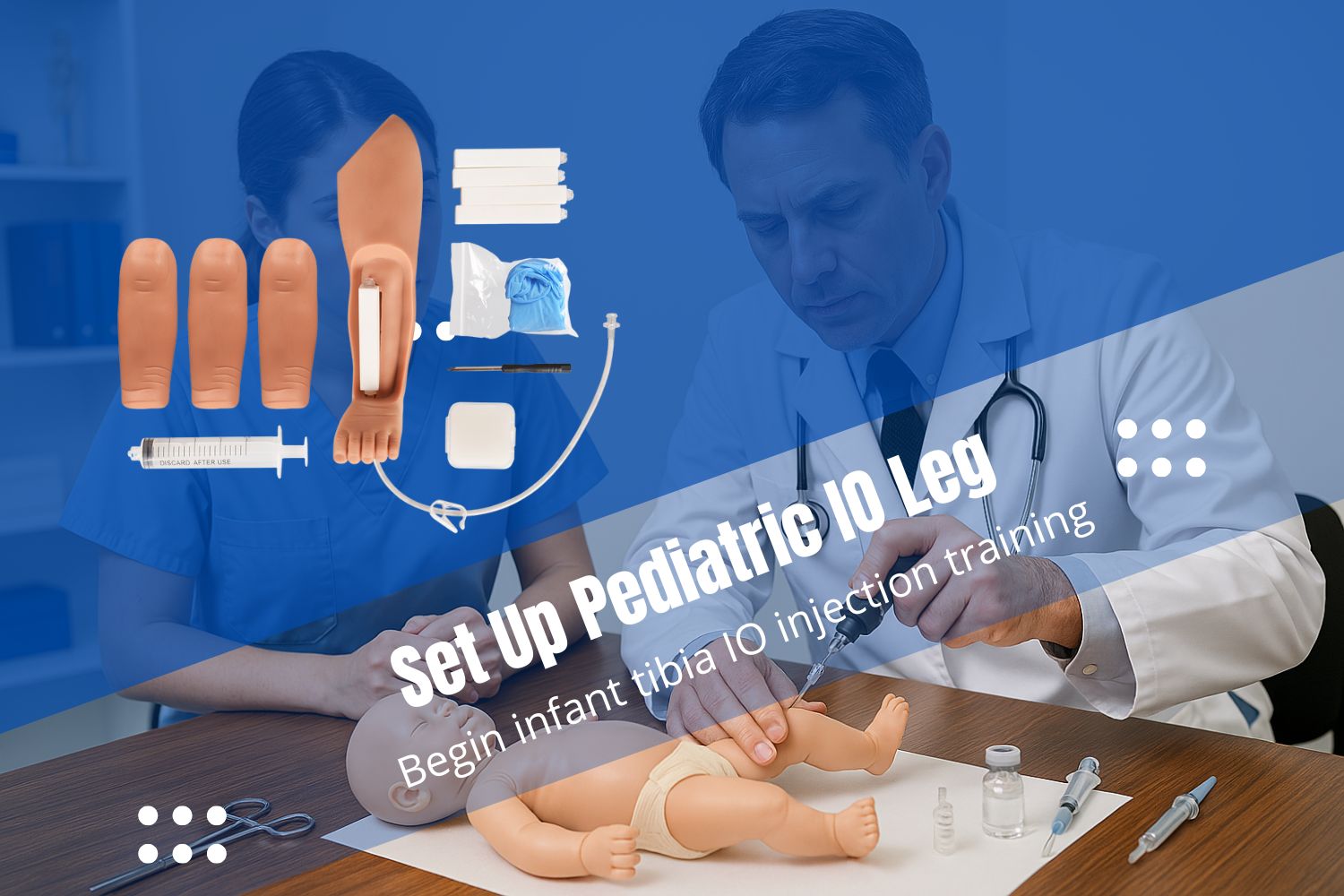 Steps to Set Up Pediatric Intraosseous (IO) Leg for Tibia Injection & Infusion Practice