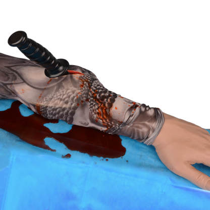 Wearable Arm Stab Wound Simulation Sleeve for Wound Care Training