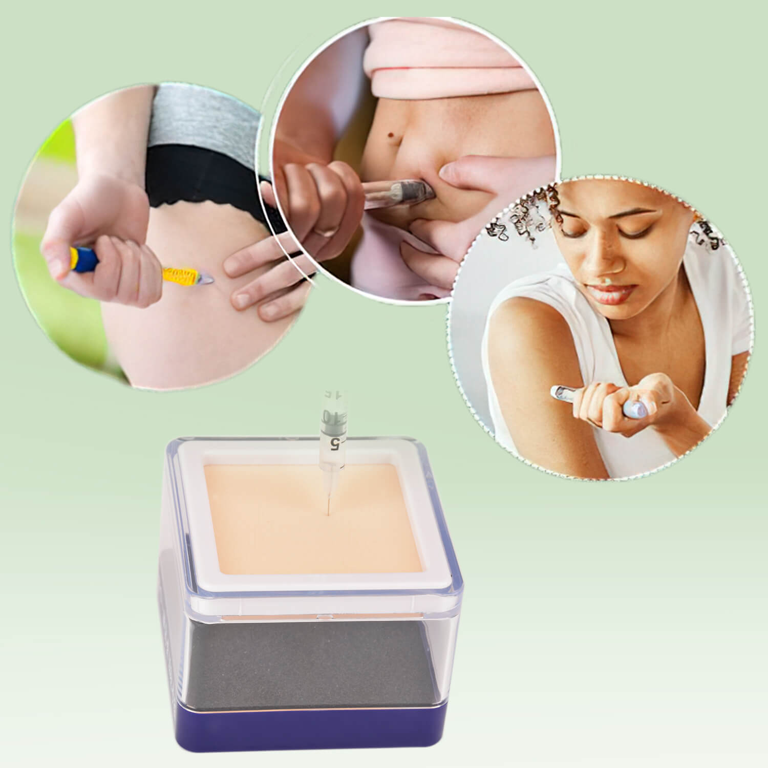 Subcutaneous Injection Trainer Cube for Insulin Injection Practice