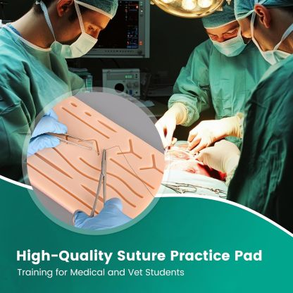 3-Layer Surgical Suture Training Pad with Pre-Cut Wounds
