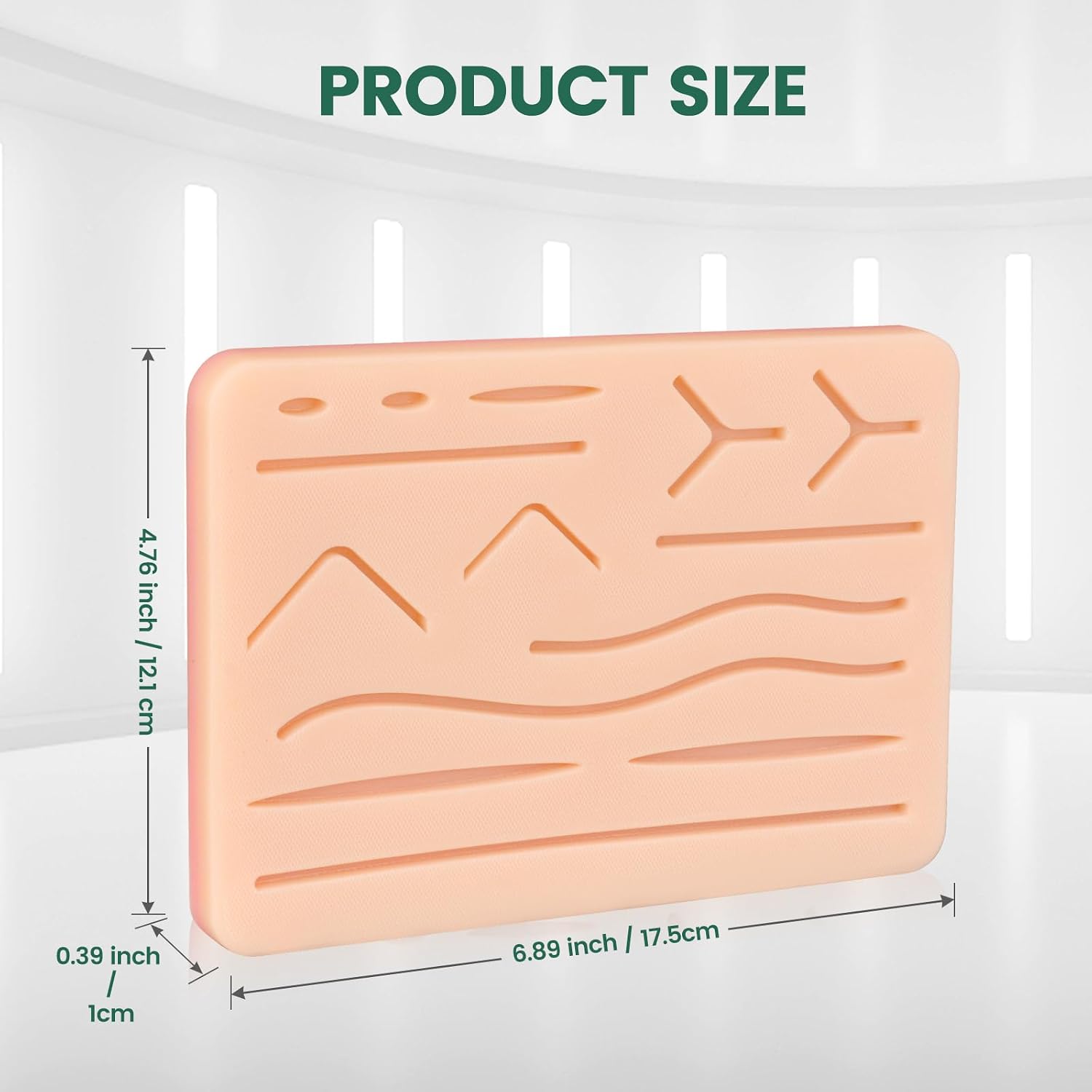 3-Layer Surgical Suture Training Pad with Pre-Cut Wounds