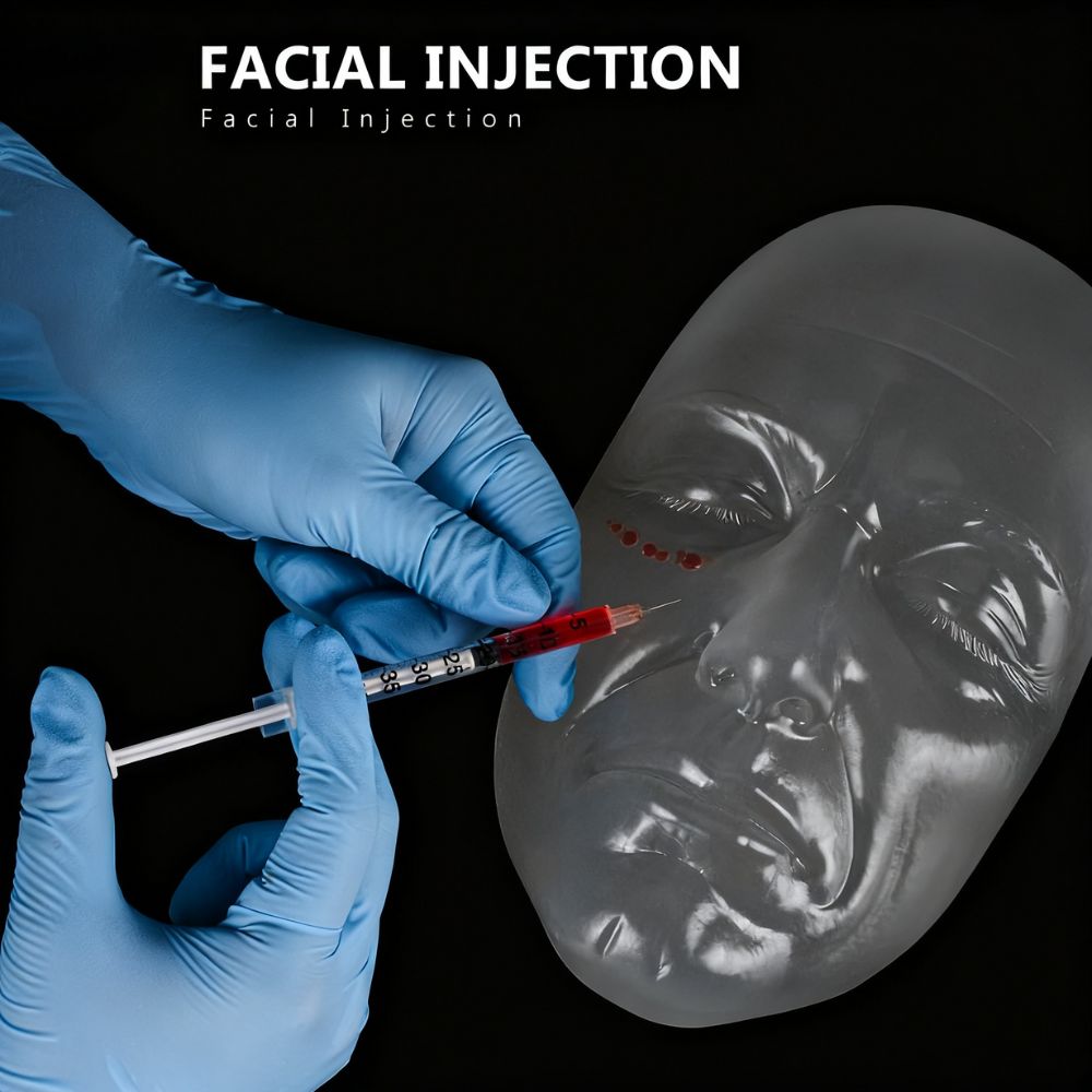 Transparent Facial Injection Mannequin for Thread Lifting Training 
