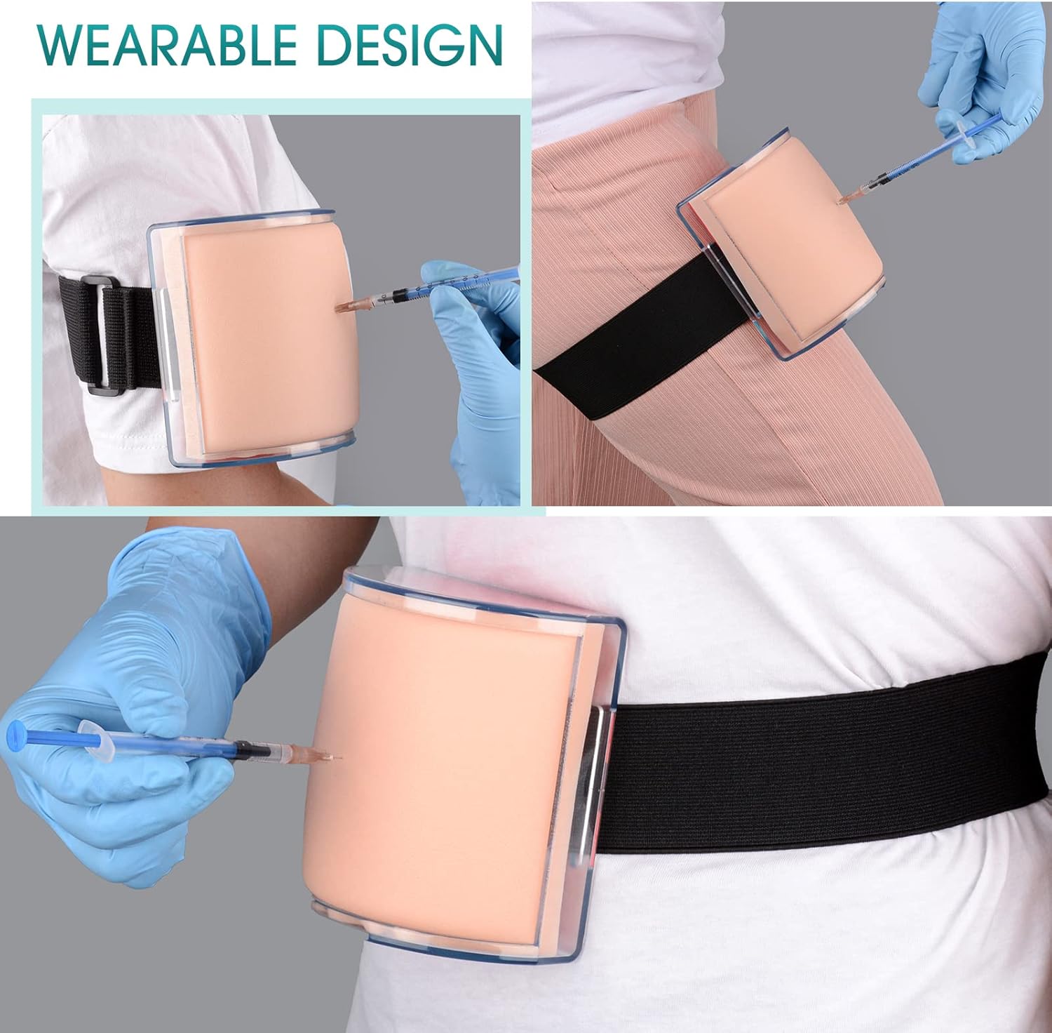 Transparent IM & SQ Injection Training Pad with 3 Layers