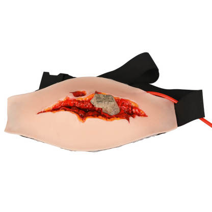 Wearable Abdominal Trauma Wound Trainer with Embedded Foreign Object