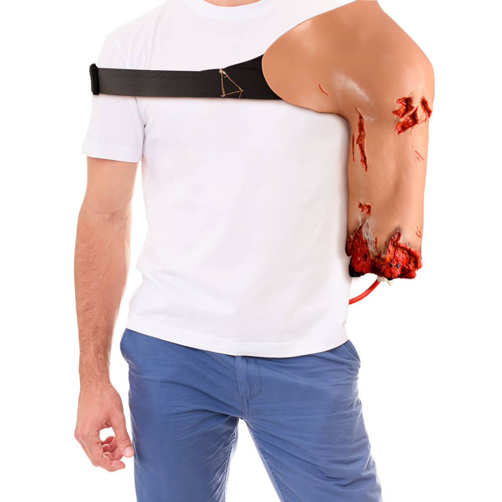 Wearable Amputation Arm Tourniquet and Wound Packing Trainer Kit