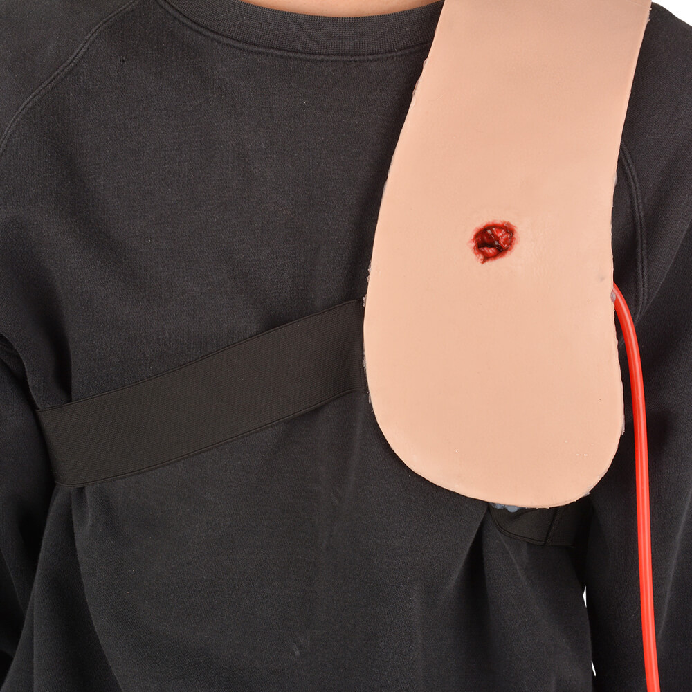 Wearable Chest Gunshot Wound Model for Penetrating Chest Injury Training