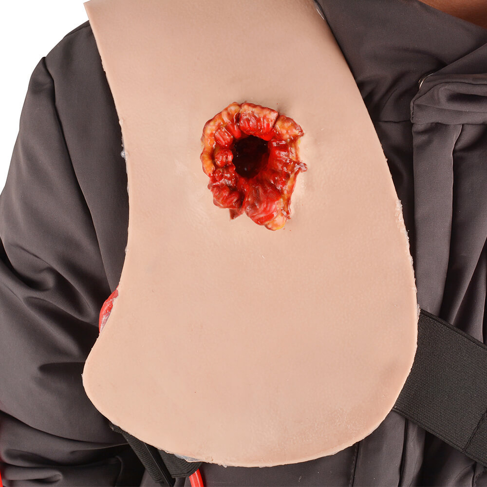 Wearable Chest Gunshot Wound Model for Penetrating Chest Injury Training